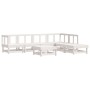 7-teiliges Gartenmöbel-Set massives Zirbenholz weiß von , Gartensets - Ref: Foro24-3186404, Preis: 403,76 €, Rabatt: %