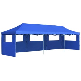 Pop-up folding tent with 5 side walls 3x9 m blue by vidaXL, Tents and gazebos - Ref: Foro24-44978, Price: 309,99 €, Discount: %