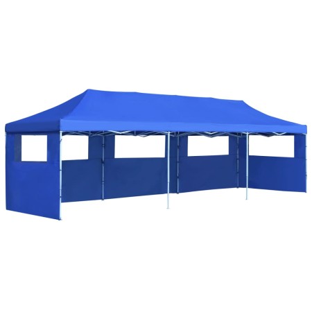 Pop-up folding tent with 5 side walls 3x9 m blue by vidaXL, Tents and gazebos - Ref: Foro24-44978, Price: 308,94 €, Discount: %