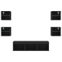 Muebles de TV de pared con LED 7 pzas madera ingeniería negro de , Muebles TV - Ref: Foro24-3216584, Precio: 168,72 €, Descue...