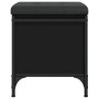 Engineered wood storage bench in black, 42x42x45 cm by , Benches for halls and storage - Ref: Foro24-835132, Price: 53,23 €, ...