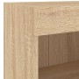 TV wall unit with LED lights, 5 pieces, engineered wood in Sonoma oak. by , TV Furniture - Ref: Foro24-3216599, Price: 176,99...