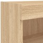 TV wall furniture with LED 8 pieces engineered wood Sonoma oak by , TV Furniture - Ref: Foro24-3216635, Price: 190,99 €, Disc...