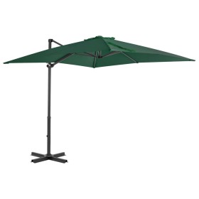 Cantilever parasol with green aluminum pole 250x250 cm by vidaXL, Umbrellas - Ref: Foro24-44617, Price: 234,99 €, Discount: %