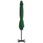 Sombrilla voladiza con poste de aluminio verde 250x250 cm de vidaXL, Sombrillas - Ref: Foro24-44617, Precio: 127,26 €, Descue...