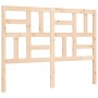 Bed frame with solid wood headboard 140x190 cm by , Beds and slatted bases - Ref: Foro24-3194876, Price: 128,67 €, Discount: %