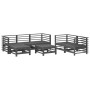 7-piece solid pine wood garden furniture set in gray. by , Garden sets - Ref: Foro24-3186195, Price: 492,65 €, Discount: %