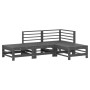 4-piece solid pine wood garden furniture set in gray. by , Garden sets - Ref: Foro24-3186503, Price: 269,42 €, Discount: %