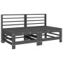 4-piece solid pine wood garden furniture set in gray. by , Garden sets - Ref: Foro24-3186503, Price: 269,42 €, Discount: %