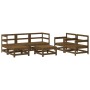 7-piece solid pine wood garden furniture set in honey brown. by , Garden sets - Ref: Foro24-3186245, Price: 444,86 €, Discoun...