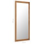 Espejo de madera maciza de roble 50x140 cm de vidaXL, Espejos - Ref: Foro24-247459, Precio: 118,53 €, Descuento: %