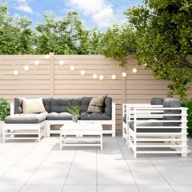 7-piece solid white pine wood garden furniture set by , Garden sets - Ref: Foro24-3186264, Price: 488,99 €, Discount: %