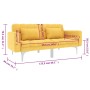 Sofá cama de tela amarillo de , Sofás - Ref: Foro24-247218, Precio: 338,11 €, Descuento: %