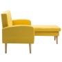 Sofá con forma de L tapizado de tela amarillo 186x136x79 cm de , Sofás - Ref: Foro24-246998, Precio: 351,75 €, Descuento: %