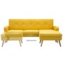 Sofá con forma de L tapizado de tela amarillo 186x136x79 cm de , Sofás - Ref: Foro24-246998, Precio: 351,75 €, Descuento: %