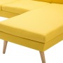 Sofá con forma de L tapizado de tela amarillo 186x136x79 cm de , Sofás - Ref: Foro24-246998, Precio: 351,75 €, Descuento: %