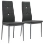 Sillas de comedor 2 unidades cuero sintético gris de , Sillas de comedor - Ref: Foro24-246185, Precio: 81,99 €, Descuento: %