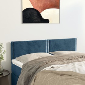 Headboards 2 units dark blue velvet 72x5x78/88 cm by , Headboards and footboards - Ref: Foro24-345942, Price: 63,99 €, Discou...