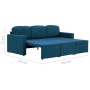 Modulares 3-Sitzer-Schlafsofa aus blauem Stoff von , Sofas - Ref: Foro24-288787, Preis: 476,99 €, Rabatt: %