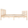 Estructura cama doble pequeña madera maciza 135x190 cm de , Camas y somieres - Ref: Foro24-3100629, Precio: 137,67 €, Descuen...