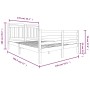 Estructura cama doble pequeña madera maciza 135x190 cm de , Camas y somieres - Ref: Foro24-3100629, Precio: 137,67 €, Descuen...