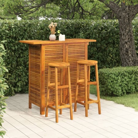 3-teiliges Gartenmöbel-Set aus massivem Akazienholz von , Gartensets - Ref: Foro24-3116000, Preis: 310,07 €, Rabatt: %