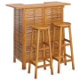 3-piece solid acacia wood bar furniture set for garden by , Garden sets - Ref: Foro24-3116000, Price: 310,07 €, Discount: %