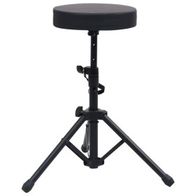 Black Round Adjustable Drum Stool by vidaXL, Benches and stools - Ref: Foro24-70092, Price: 33,99 €, Discount: %