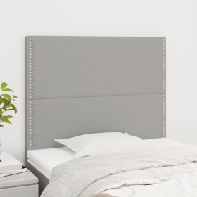 Cabeceros 2 unidades de tela gris claro 80x5x78/88 cm de , Cabeceros y pies de cama - Ref: Foro24-3116166, Precio: 63,99 €, D...