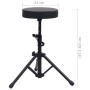 Black Round Adjustable Drum Stool by vidaXL, Benches and stools - Ref: Foro24-70092, Price: 41,54 €, Discount: %