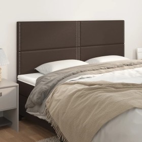 Headboards 4 units of brown synthetic leather 90x5x78/88 cm by , Headboards and footboards - Ref: Foro24-3116297, Price: 124,...