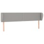 Light gray fabric headboard 163x23x78/88 cm by , Headboards and footboards - Ref: Foro24-3117010, Price: 63,40 €, Discount: %