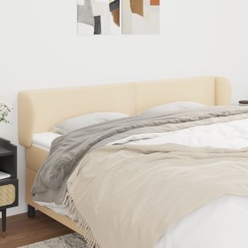 Cream fabric headboard 203x23x78/88 cm by , Headboards and footboards - Ref: Foro24-3117031, Price: 67,45 €, Discount: %