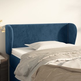 Dark blue velvet headboard 103x23x78/88 cm by , Headboards and footboards - Ref: Foro24-3117050, Price: 50,31 €, Discount: %