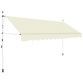 Manually operated retractable awning 400 cm cream by vidaXL, Awnings - Ref: Foro24-143698, Price: 99,99 €, Discount: %