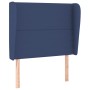 Cabecero con orejas de tela azul 93x23x118/128 cm de , Cabeceros y pies de cama - Ref: Foro24-3117804, Precio: 80,99 €, Descu...