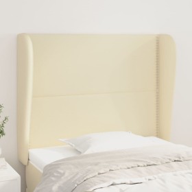 Headboard with cream synthetic leather ears 83x23x118/128 cm by , Headboards and footboards - Ref: Foro24-3117890, Price: 76,...