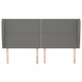 Headboard with dark gray fabric ears 183x23x118/128 cm by , Headboards and footboards - Ref: Foro24-3117831, Price: 121,08 €,...