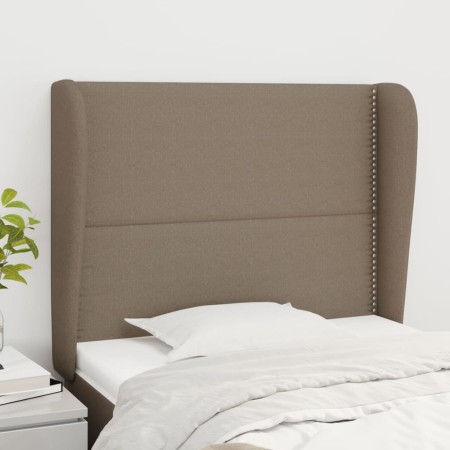 Cabecero con orejas de tela gris taupe 103x23x118/128 cm de , Cabeceros y pies de cama - Ref: Foro24-3117810, Precio: 73,41 €...