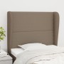 Headboard with ears in taupe gray fabric 103x23x118/128 cm by , Headboards and footboards - Ref: Foro24-3117810, Price: 73,41...