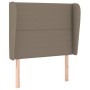 Cabecero con orejas de tela gris taupe 103x23x118/128 cm de , Cabeceros y pies de cama - Ref: Foro24-3117810, Precio: 73,41 €...