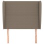 Headboard with ears in taupe gray fabric 103x23x118/128 cm by , Headboards and footboards - Ref: Foro24-3117810, Price: 73,41...