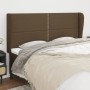 Headboard with dark brown fabric ears 163x23x118/128 cm by , Headboards and footboards - Ref: Foro24-3117825, Price: 113,67 €...