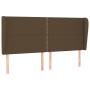 Headboard with dark brown fabric ears 163x23x118/128 cm by , Headboards and footboards - Ref: Foro24-3117825, Price: 113,67 €...