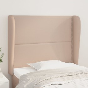 Headboard with ears cappuccino synthetic leather 93x23x118/128 cm by , Headboards and footboards - Ref: Foro24-3117899, Price...