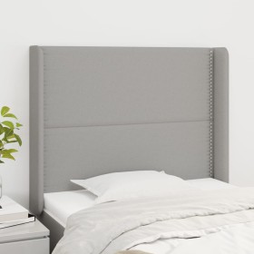 Cabecero con orejas de tela gris claro 93x16x118/128 cm de , Cabeceros y pies de cama - Ref: Foro24-3119422, Precio: 67,80 €,...