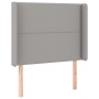 Headboard with light gray fabric ears 93x16x118/128 cm by , Headboards and footboards - Ref: Foro24-3119422, Price: 77,69 €, ...