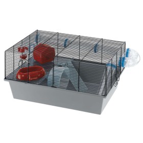 Ferplast Milos Großer Hamsterkäfig grau 58x38x30,5 cm von Ferplast, Käfige und Lebensräume für Kleintiere - Ref: Foro24-43659...