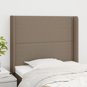 Headboard with ears in taupe gray fabric 103x16x118/128 cm by , Headboards and footboards - Ref: Foro24-3119434, Price: 69,70...