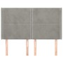 Headboard with light gray velvet ears 147x16x118/128 cm by , Headboards and footboards - Ref: Foro24-3119488, Price: 112,34 €...